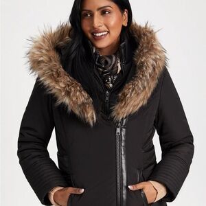 LAURA Down Faux Fur Coat